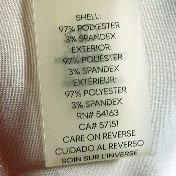 Calvin Klein White Sleeveless V-Neck with Black Piping Size Small Career Top EUC - Picture 9 of 10